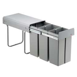 Wesco Triple Pull-Out Kitchen Bin, 30L